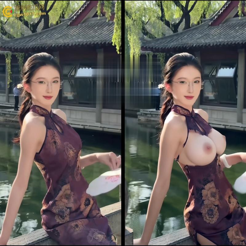 抖音百万粉网红【椰椰椰】，AI脱衣视频流出，御姐高跟黑丝秒变真空巨乳，巨乳白虎简直是宅男梦中女神 ！  第9张