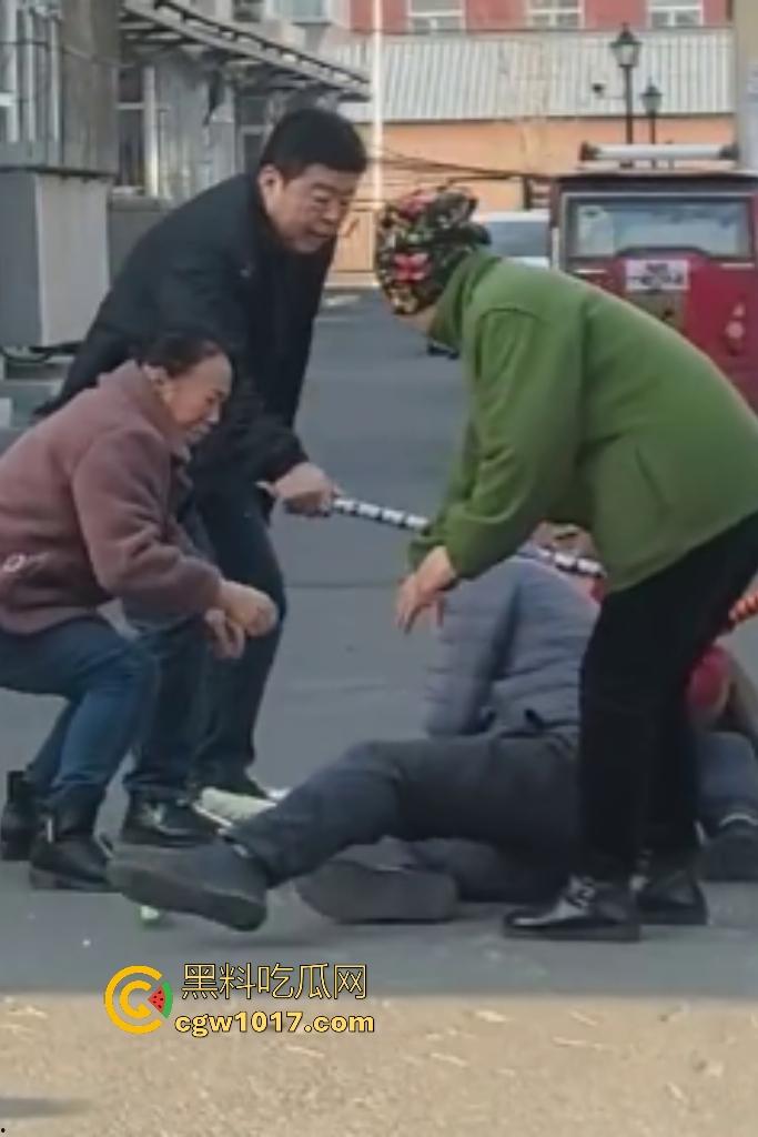 大爷手贱开狗笼被比特犬当场反咬！女主人抱不住狗，大妈大爷拿棍子打像挠痒，比特犬得配上香料才安抚大爷的心！  第8张