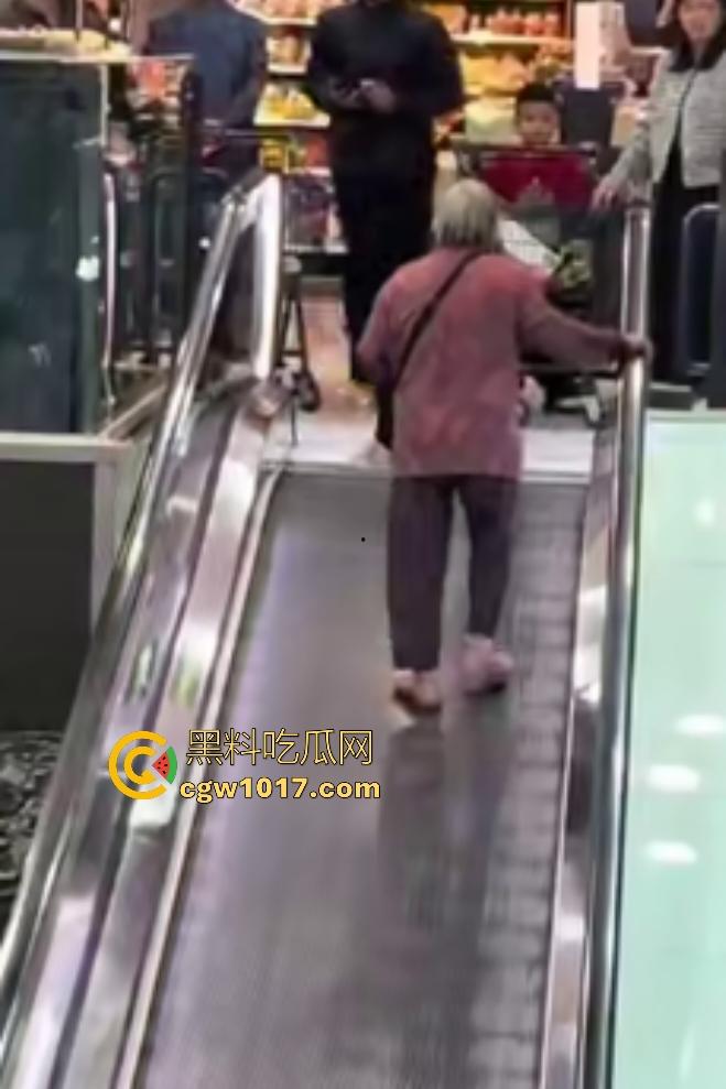 NPC大妈逆行走电梯，电梯向下她硬向上爬，逛一圈回来还在走，还要工作人员拉一把，没摔死就不错了！  第2张