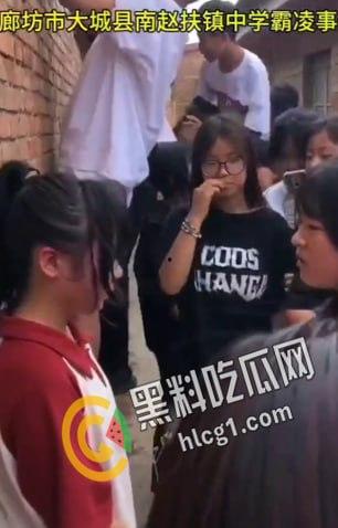 校园欺凌！河北廊坊大城县南赵扶镇某中学 几十个学生起哄狂扇女生耳光 可怜的女生只能缩在墙边任人宰割  第5张