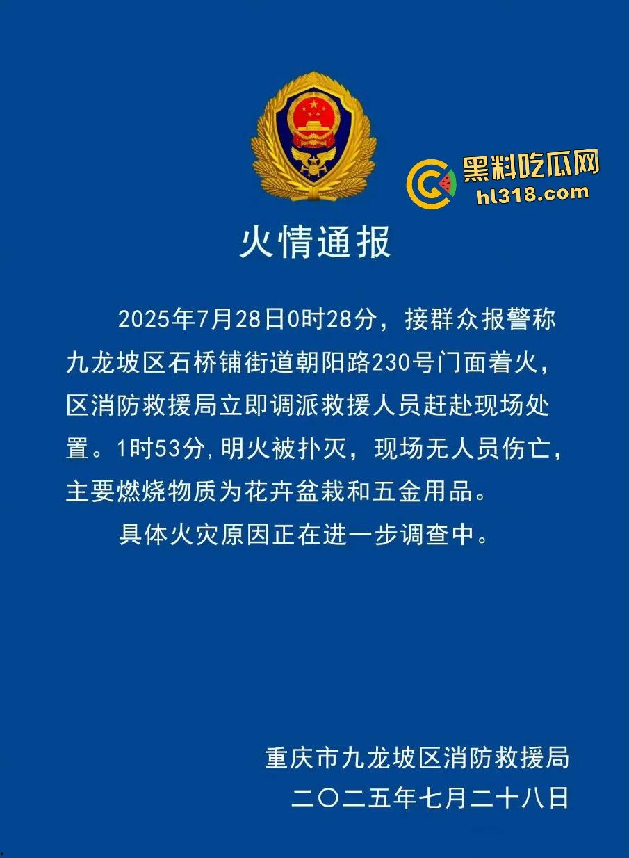 重庆石桥铺交易城凌晨大火惊魂！花卉盆栽五金狂燃一小时，消防鏖战扑灭幸无人伤亡，不然市长得下岗了！  第1张