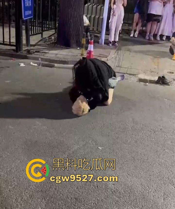 北京工体醉酒上演街头格斗大赛，坦克大战黄毛，相互拉扯锁喉，整场赛事总结，细狗居然连女人都打不过  第3张