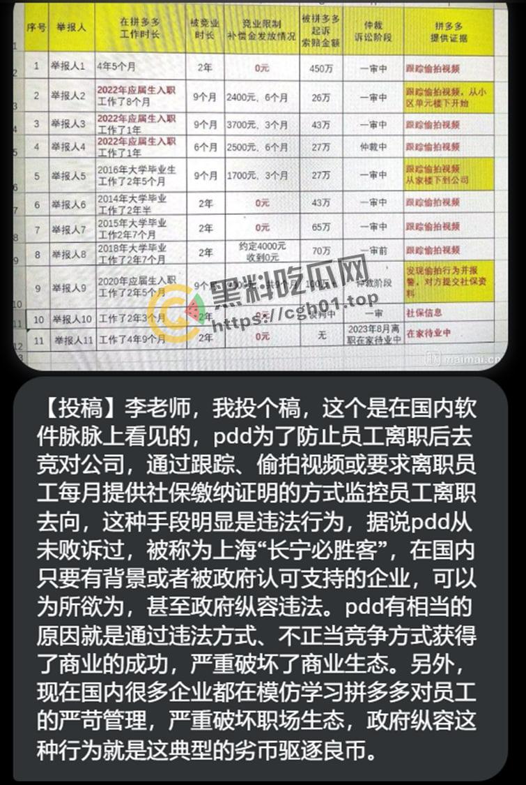 拼多多竞业协议逼死女大学生!全网公关假装无事发生  事件详细梳理看看大厂是如何吃人不吐骨头 第16张