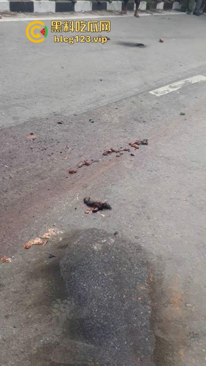 血腥慎点！太惨烈！尼泊尔一男子遭货车碾压拖行 “肠子都出来了！”  第4张