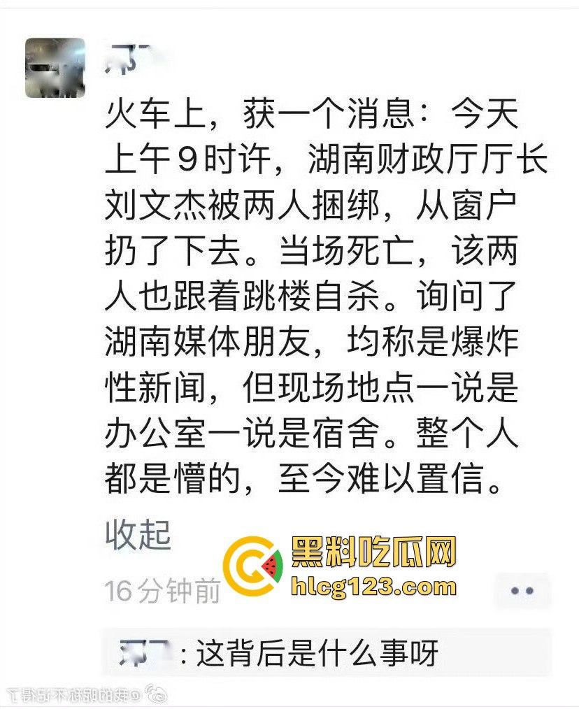 湖南财政厅长刘文杰离奇坠楼死亡！政协委员涉案，新闻被迅速封杀，真相成谜！  第13张