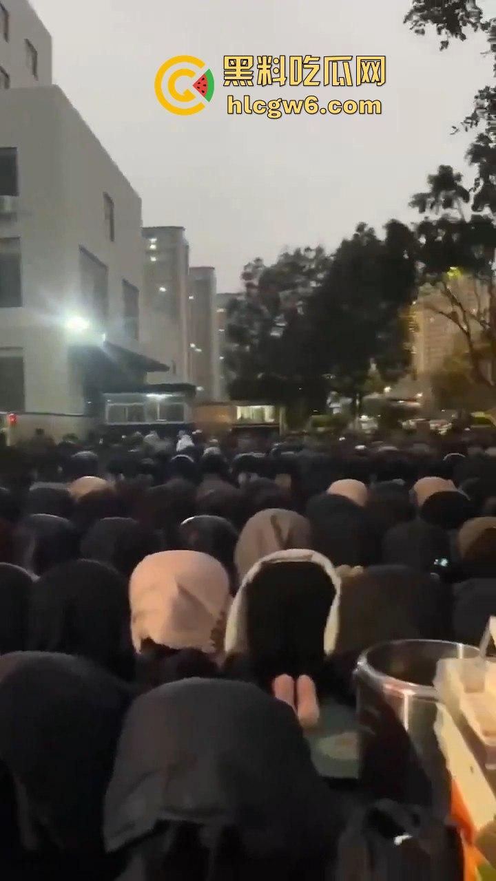 云南玉溪大批穆斯林在玉溪市政府前非法聚集声援，据称因当天警察从一间餐厅带走他们的头目【阿訇马玉巍】。  第10张